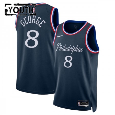 Dres Philadelphia 76ers Paul George Nike 2025-26 City Edition Navy Swingman - Dječji
